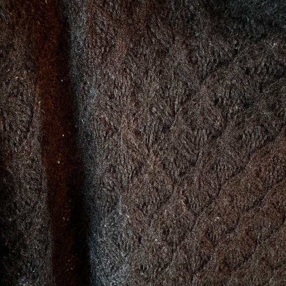 Y2K Old Navy Black Mohair Wool Blend Sweater Dress XL Cozycore Minimalist - Picture 4 of 6